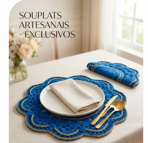 Título: Dê um Toque de Realeza à Sua Mesa com Sousplats Artesanais Exclusivos! ?