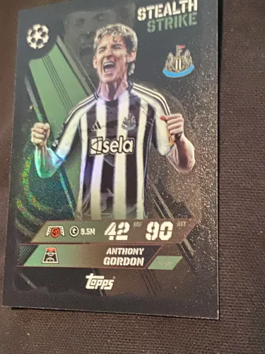 Card Anthony Gordon Newcastle Stealth Strike Topps Especial