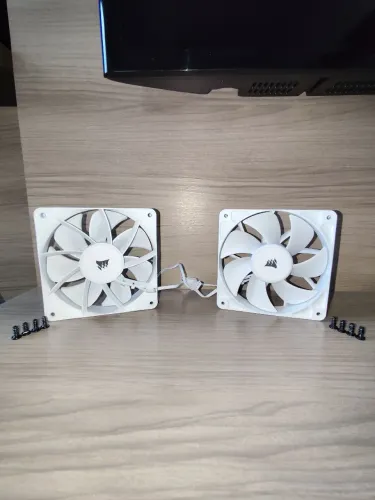 2 Ventoinhas Corsair RS120, 120mm, PWM, Branco - CO-9050193-WW