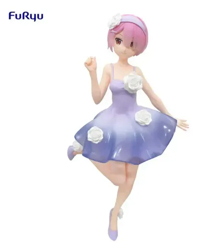 Action Figure Ram Vestido Floral - Re Zero Trio-try-it Ram Furyu