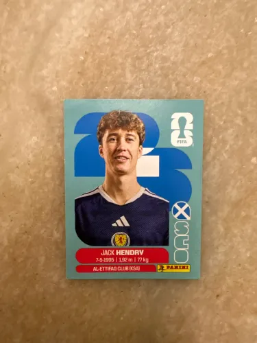 Figurinha JACK HENDRY Escócia