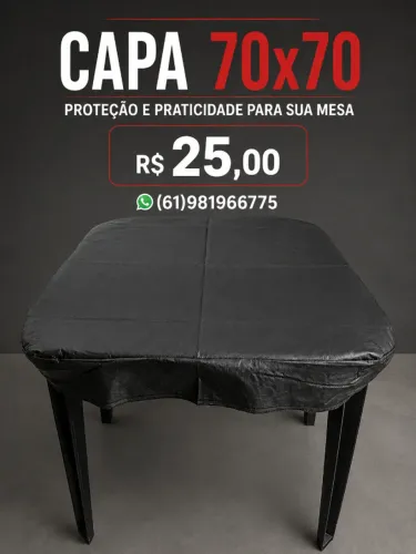 Capa para mesa plástica