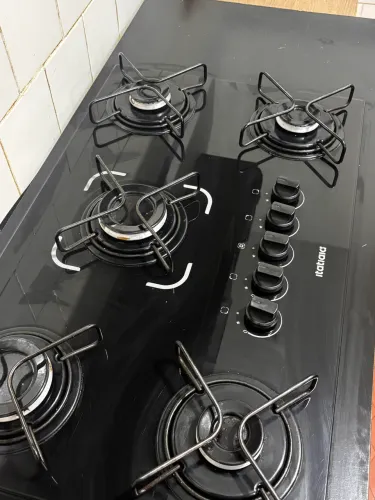 Fogão cooktop 5 bocas a gás 
