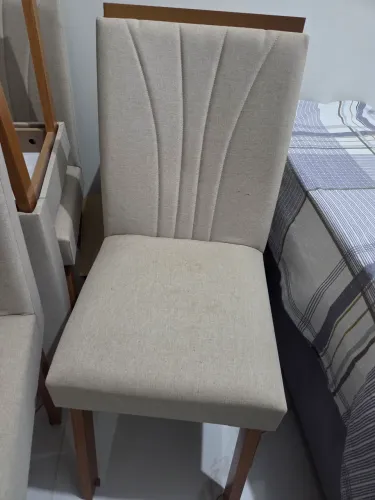Conjunto de 4 cadeiras Tecido Linho 