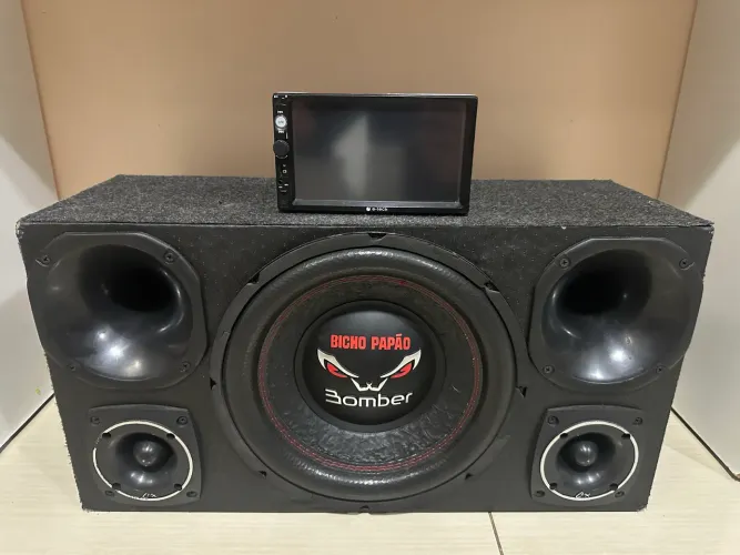 Caixa Trio Sub Bomber Bicho Papão + Modulo Taramps Tl 1500
