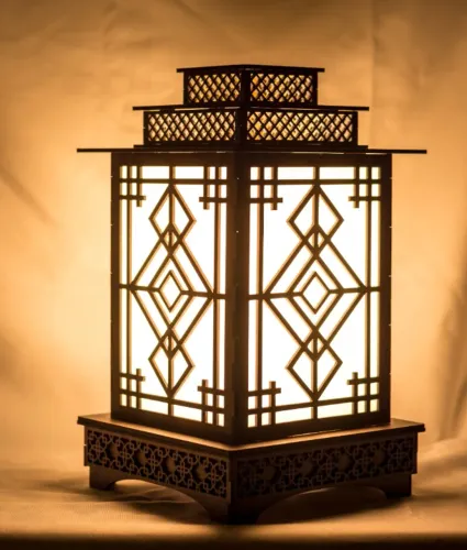 Abajur Decorativo Art Déco LED 22cm | Luminária de Mesa Luxo