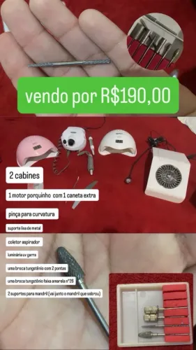 Kit nail Designer em bom estado