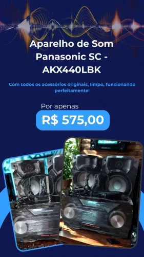 Aparelho de Som Panasonic SC-AKX440LBK
