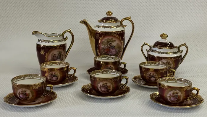Jogo de café de porcelana