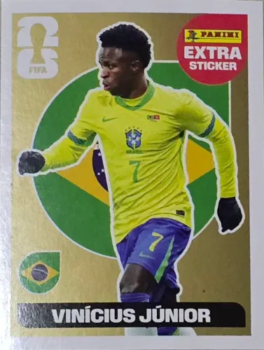 Figurinha Legend - Vinicius Junior - Gold - Panini Original Copa 2026