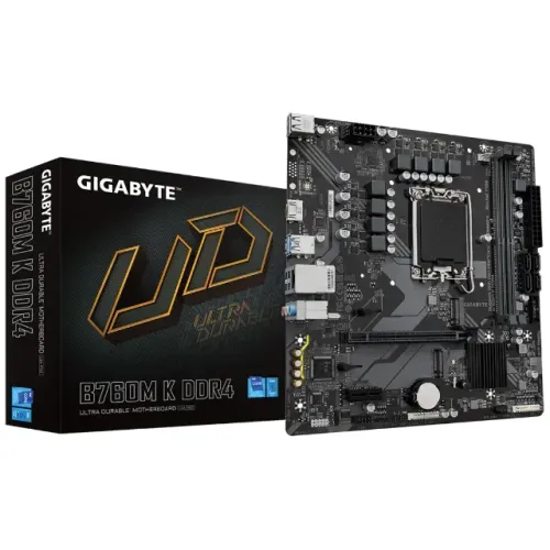 Placa Mãe Gigabyte B760M K DDR4, Chipset B760, Intel LGA 1700, mATX, DDR4