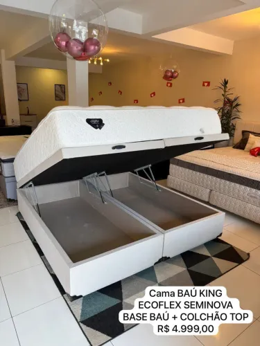 Cama KING BAÚ COM COLCHÃO - Entrego!