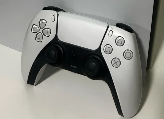Controle PS5 Cor Branco Funciona Perfeitamente