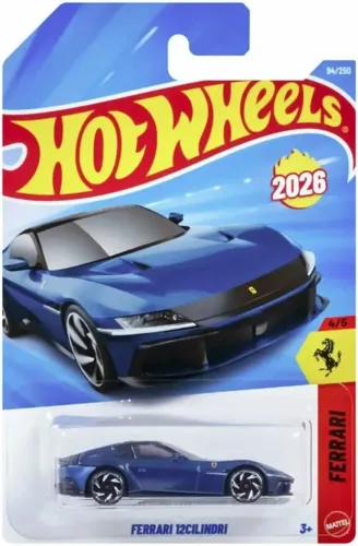 Miniatura Hot Wheels Ferrari 12Cilindri Azul
