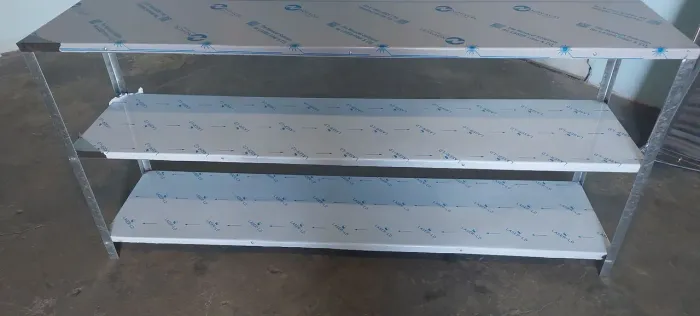 bancada inox 180x40cm nova