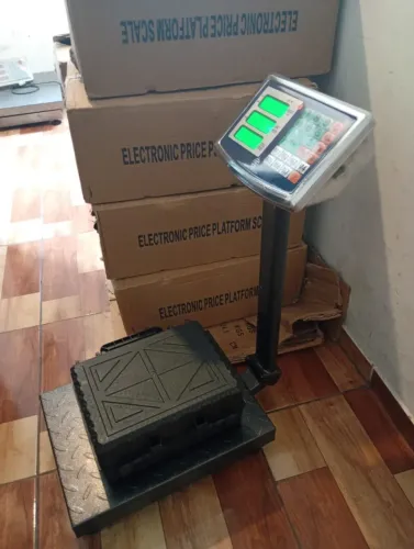 Balança Plataforma Digital Comercial Industrial 150kg Coluna 127/220v Azul