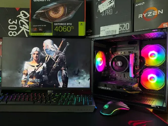 PC AM4 Ryzen 5-5600 16gb DDR4 SSD-480gb RTX-4060 Ti Gigabyte 8gb (5060)
