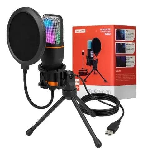 Microfone condensador Tomate - R$59,90