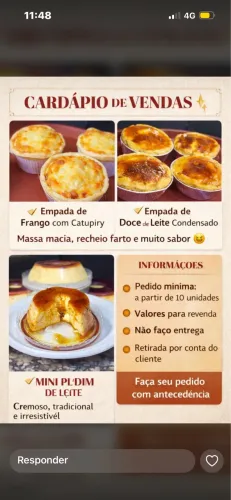 Empada / Pudim para encomenda 