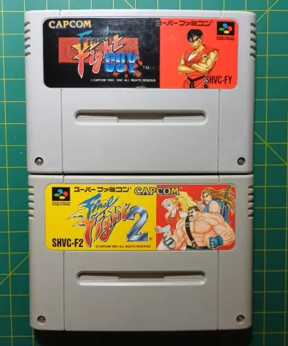 Final Fight 2 e Final Fight Guy - jogos originais usados para Super Famicom