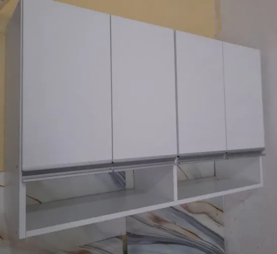 Armario de parede 4 portas branco direto de fábrica