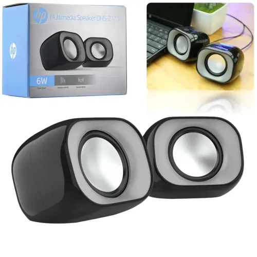 Mini Caixa de Som Multimidia Stereo 6W Soundbar para PC e Notebook - HP
