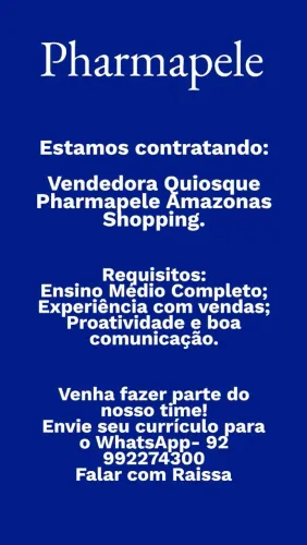 Vendedora(o) Pharmapele