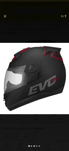 Capacete Evolution Protork 788 G8 Evo Com Narigueira