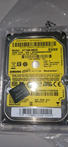 HD 750 GB mecânico