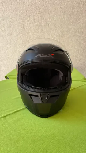Capacete fechado ASX City Solid Preto Fosco, tamanho 60/L