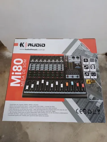 Mesa de Som K-audio Mi80 de 8 canais - Com efeitos - USB e Bluetooth