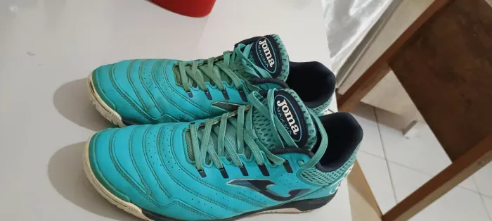 Chuteira society Joma Máxima semi nova azul número 40