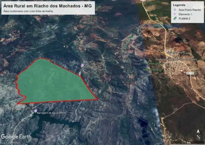 Fazenda 372 hectares em Riacho dos Machados MG