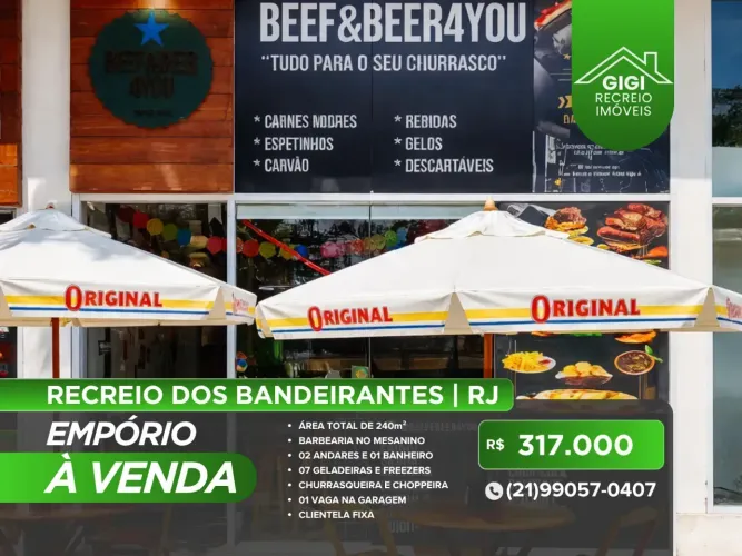 Bar Ativo | Clientela Fixa | 1 Choppeira | 8 Geladeiras | Churrasqueira | Recreio - RJ