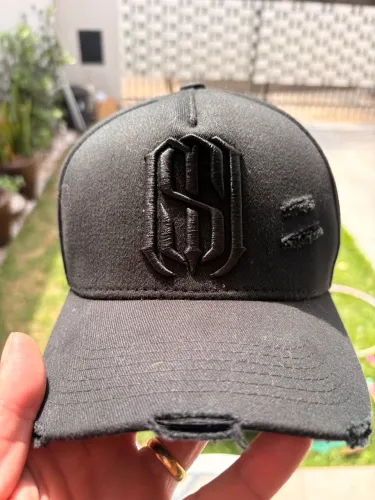 Boné Aba Curva Snapback Mr. Shelby Ms-1 Destroyed All Black