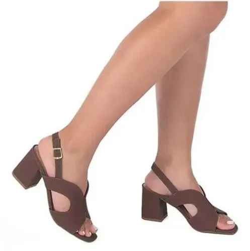 Sapato Feminino Suedem marrom /N35