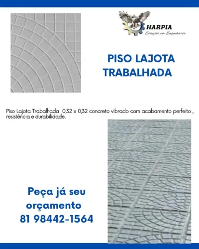 Piso lajota vibrada