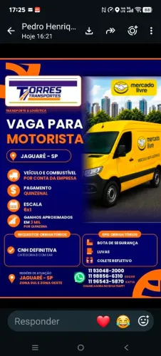 Entrega porta a porta mercado livre