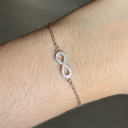 pulseira de prata 925 - símbolo do infinito 