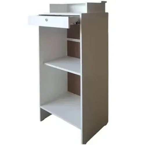 Balcão Caixa com Gaveta para Lojas e Comércios Mdf branco