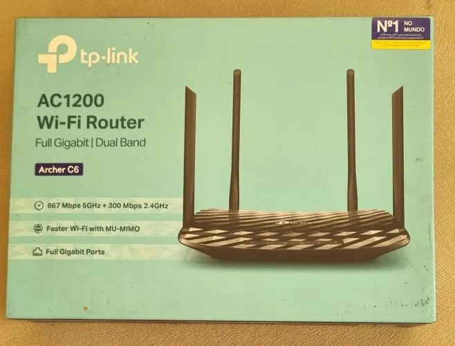 Roteador Archer C6 Wi-Fi Gigabit Dual Band AC1200 TP-Link Preto