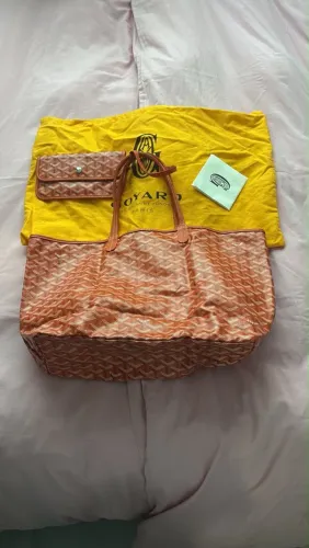 Bolsa Tote Goyard Saint Louis Goyardine Laranja PM