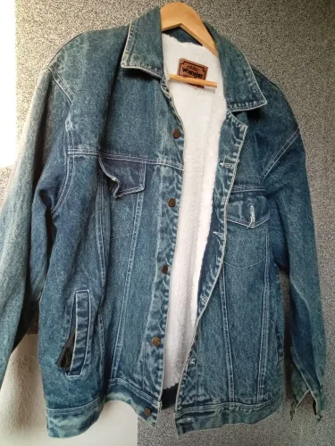 Jaqueta Jeans Masculino com pelo de Carneiro marca Wrangler Plus Size Tam. XXXL  Pix