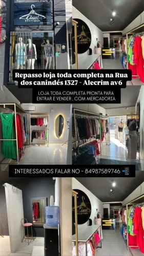 REPASSE DE LOJA DE ROUPAS FEMININAS - ESTOQUE + MÓVEIS + EQUIPAMENTOS