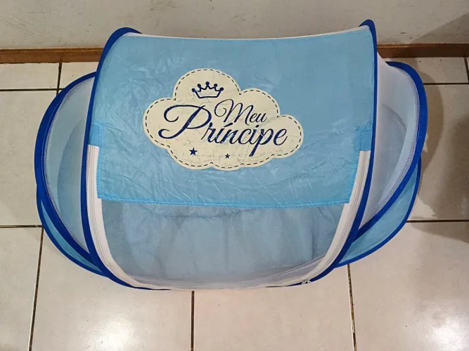 Mosquiteiro dobrável com colchonete para bebe