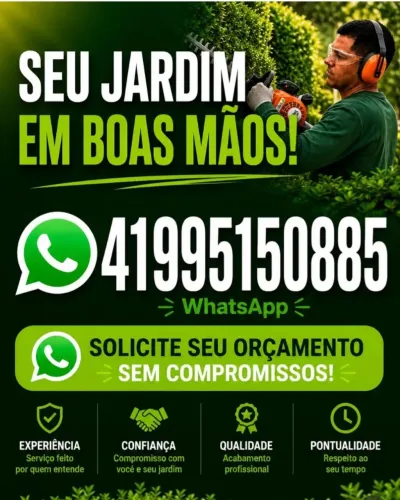 Jardinagem Profissional | Corte de Grama | Podas | Limpeza de Terrenos
