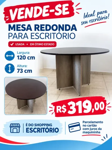 Mesa de escritório - redonda
