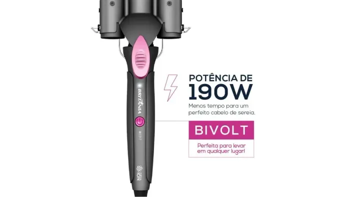 Modelador Triondas Britânia 190w Íon Tourmaline Bece17