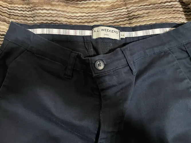 Calça social 44 azul masculina