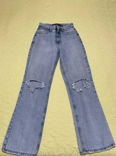 Calça Jeans YouCom Wide Leg Cintura Alta - Tamanho 38